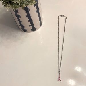 Pink Eiffel Tower Neckalce